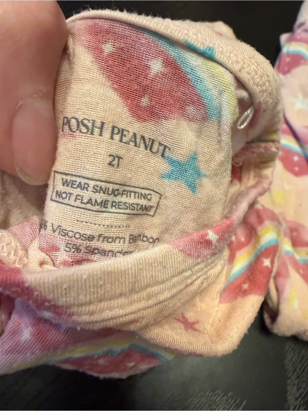 Posh Peanut Peach Heart & Rainbow Pajama Set